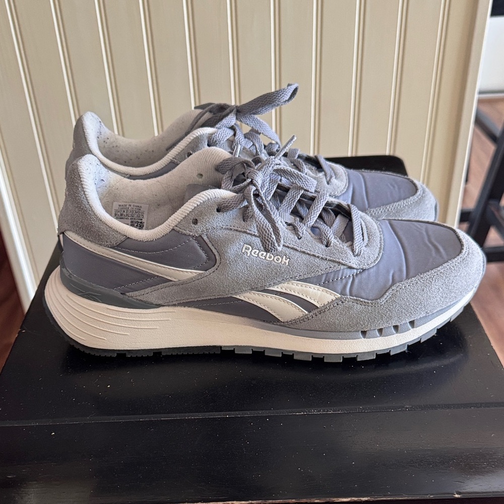 Reebok Gray and White Sneakers